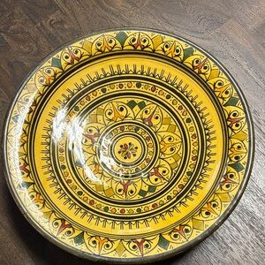 Moroccan Large Decorative Ceramic Bowl with Intricate Patterns
